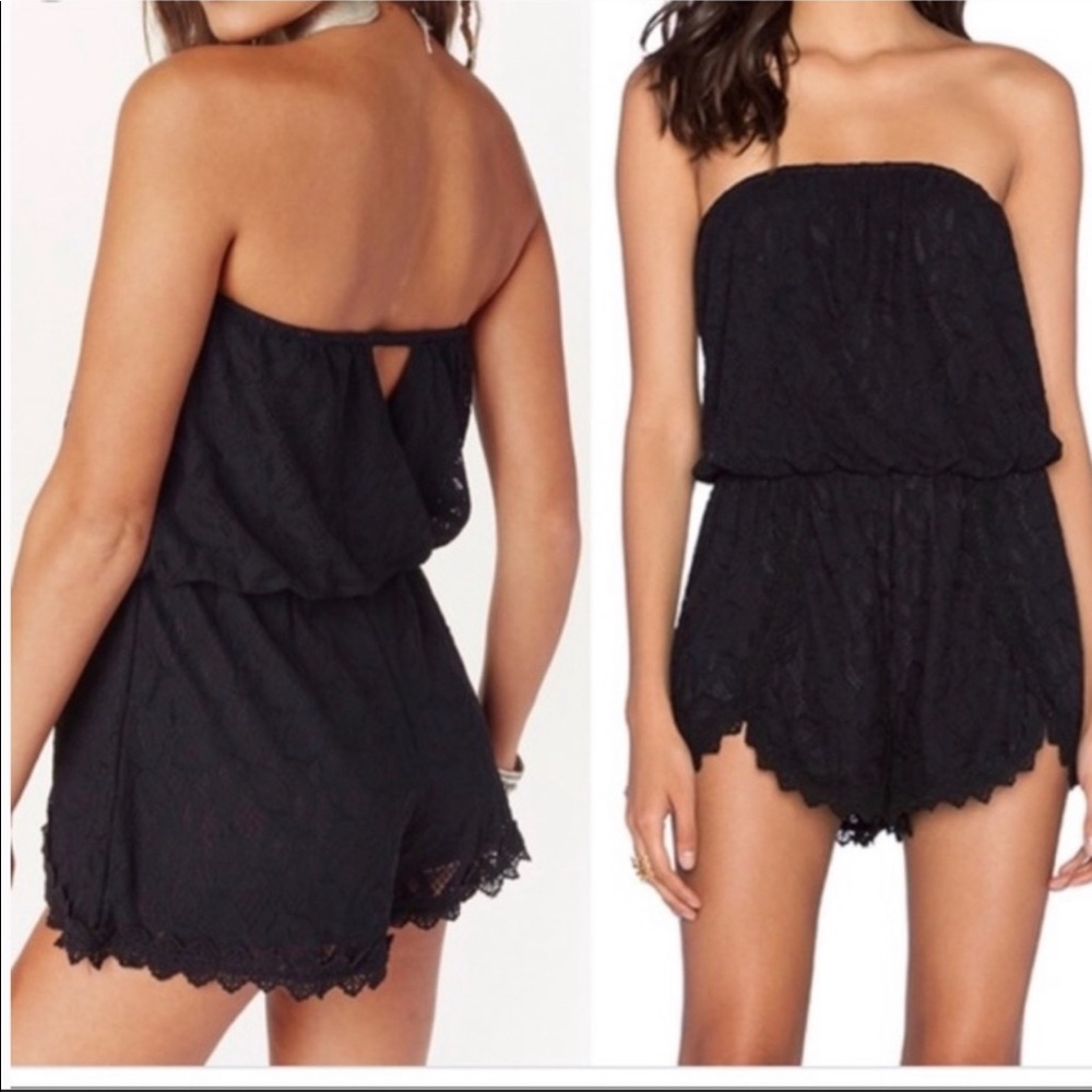 Free People Thalia lace romper sz XS